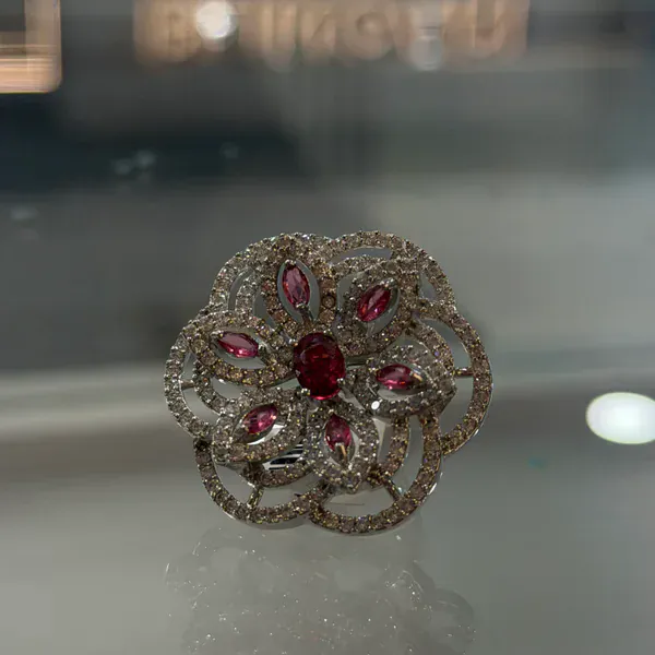 Cocktail Ring - Rings & Hathphool from BLINGARI luxury Indian fashion collection