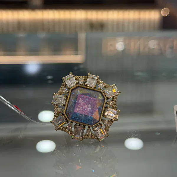 White Swarovski Ring - - Rings & Hathphool - BLINGARI - Media 2