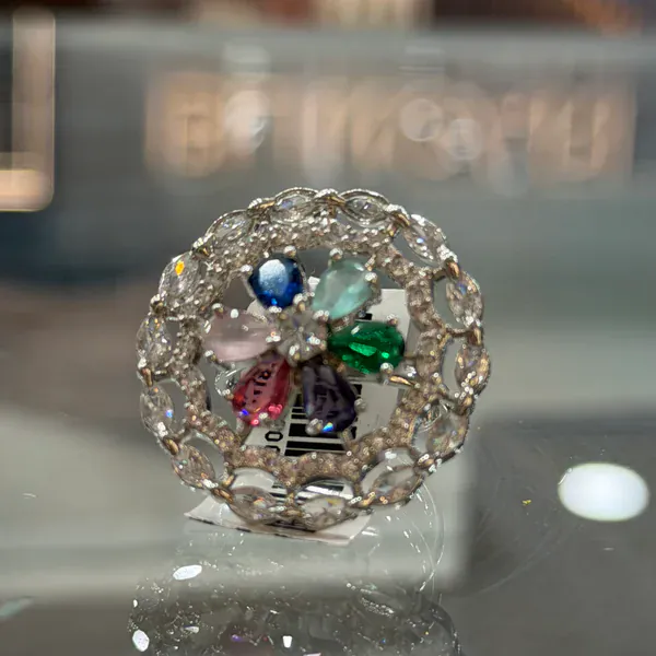 Bloom Ring - Rings & Hathphool from BLINGARI luxury Indian fashion collection