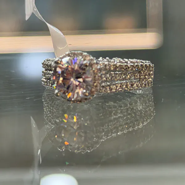 Big Diamond Elevated Ring - - Rings & Hathphool - BLINGARI - Media 2